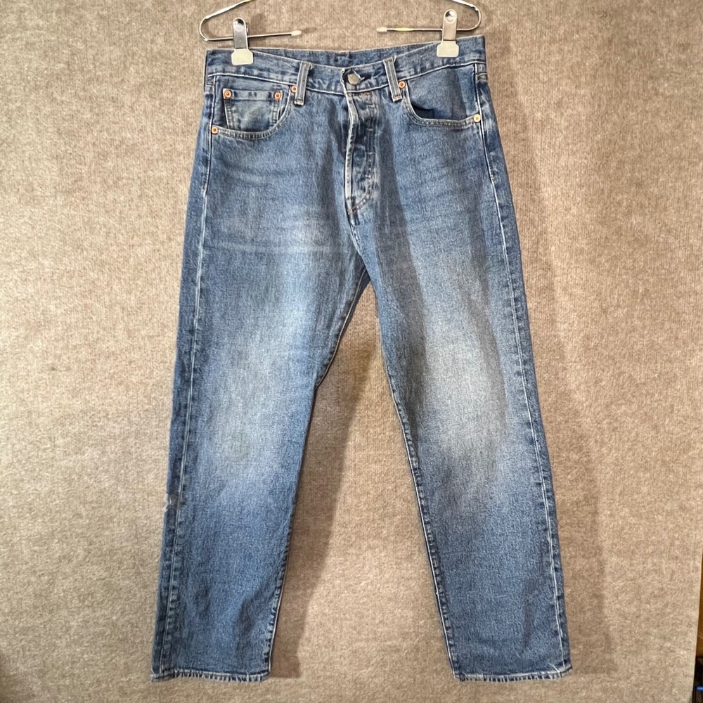 Levi Strauss 501 93 Straight Leg Jeans Mens 31 Blue Denim Premium Button Fly